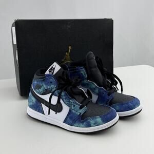 Jordan 1 High OG Tie-Dye White Black Aurora Green CU0450-100 Toddler 10C